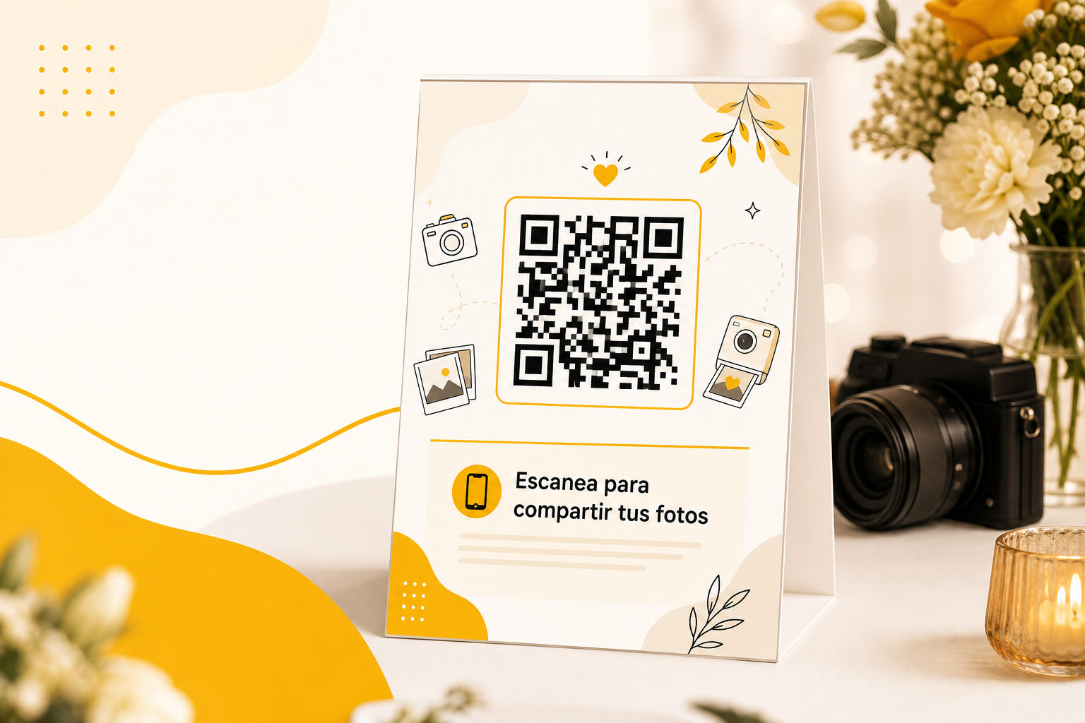 Cómo compartir tu galería con QR y recibir fotos de invitados
